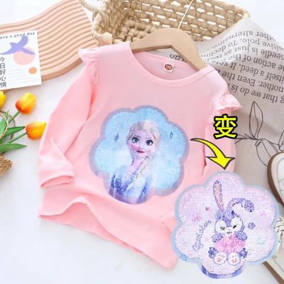 Tricou cu mâneci lungi pentru fete, din bumbac, pentru adolescenți, pentru copii, pentru copii