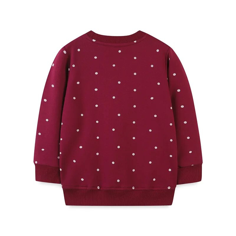 Hüppemeetrid Uus saabumine Ükssarviku kampsunid Tüdrukutele Sügisene kevadrõivad Täpilised lapsed Kampsunid Väikelapse kapuutsiga topsid kostüüm