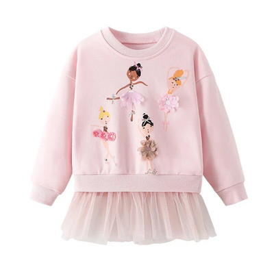 Lēcamie metri Jaunums 2-7T Fairy Applique Baby Drēbes Karsti Pārdod Meiteņu sporta krekli Toddler Kostīmi Krekli ar kapuci