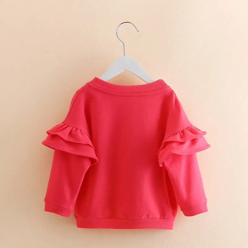 2023 m. pavasaris ruduo Nauja 2 5 6 7 8 9 10 metų Vaikams medvilnė su šviesa Trimitas Rankovės Paltas raidėmis Raudoni megztiniai, skirti vaikams, mergaitėms