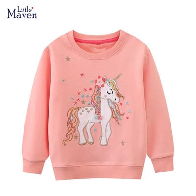 Little maven Hoodies για Παιδικά Παιδικά Ρούχα Παιδικά Ρούχα Κοριτσίστικα Φούτερ Unicorn Φθινοπωρινά ρούχα 2-7 ετών