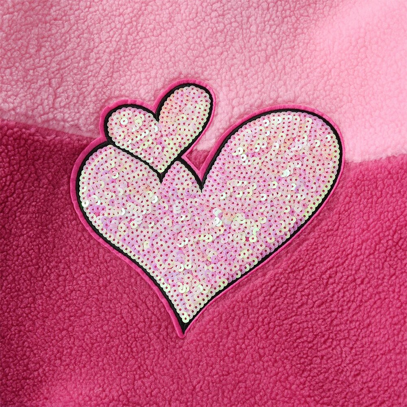 DXTON Ziemas Bērnu Hoodies Meiteņu Džemperi Polāra Fleece Pulovers Bērniem Sporta Topi Topi Sirds fliteriem Meiteņu ikdienas apģērbs