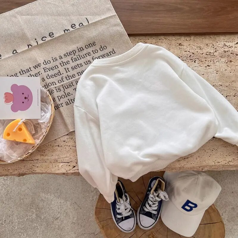 Majica za djevojčice Proljeće i jesen Novi dječji pulover Džemper Ležerna Svestrana majica s trodimenzionalnim cvjetovima