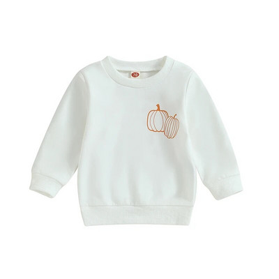 2023-06-06 Lioraitiin 0-3Years Baby Boy Girl Rudens džemperi ar garām piedurknēm Crew Kakla burti Ķirbju apdruka Helovīna tops