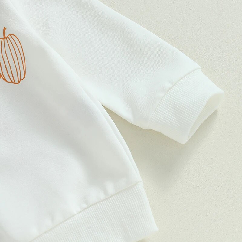 2023-06-06 Lioraitiin 0-3Years Baby Boy Girl Rudens džemperi ar garām piedurknēm Crew Kakla burti Ķirbju apdruka Helovīna tops