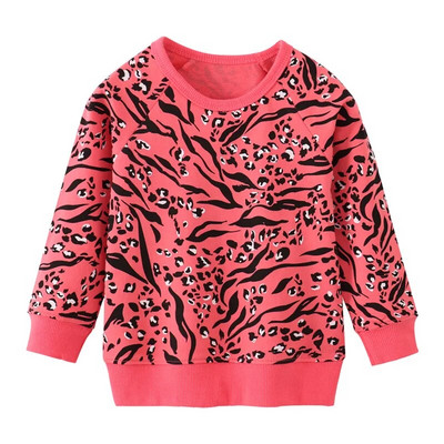 Ugróméterek Új érkezés Lányok Lila Pulóverek Őszi Tavaszi Gyerek Ruházat Virágos hosszú ujjú baba ingek felsők jelmez