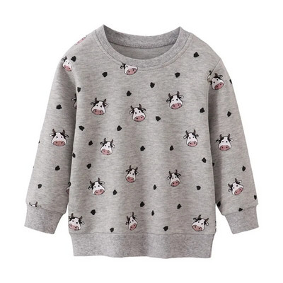 Ugróméterek Új érkezés Lányok Lila Pulóverek Őszi Tavaszi Gyerek Ruházat Virágos hosszú ujjú baba ingek felsők jelmez