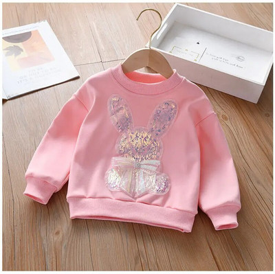 Bērnu meiteņu džemperis Pavasara un rudens modes Bērnu kokvilnas ikdienas plāns džemperis meiteņu zīdaiņu vizulis virsdrēbju augšdaļa