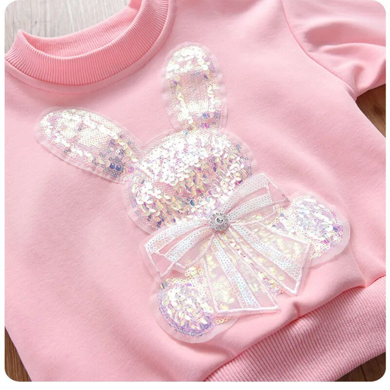 Bērnu meiteņu džemperis Pavasara un rudens modes Bērnu kokvilnas ikdienas plāns džemperis meiteņu zīdaiņu vizulis virsdrēbju augšdaļa