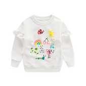 Šokinėjantys metrai Rudens pavasario mergaičių megztiniai su animacinių filmų spaudiniais karštai parduodami vaikiški viršutiniai marškinėliai ilgomis rankovėmis megztiniai marškinėliai mažiems vaikams