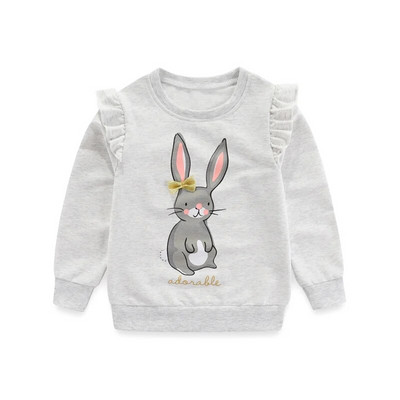 Šokinėjantys metrai Rudens pavasario mergaičių megztiniai su animacinių filmų spaudiniais karštai parduodami vaikiški viršutiniai marškinėliai ilgomis rankovėmis megztiniai marškinėliai mažiems vaikams