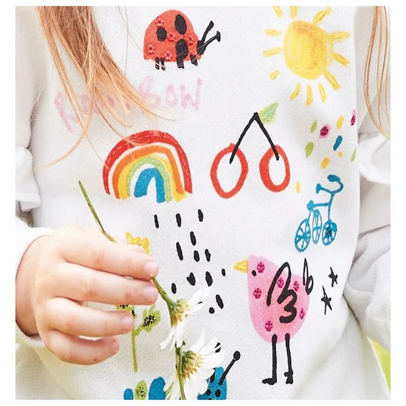 Šokinėjantys metrai Rudens pavasario mergaičių megztiniai su animacinių filmų spaudiniais karštai parduodami vaikiški viršutiniai marškinėliai ilgomis rankovėmis megztiniai marškinėliai mažiems vaikams