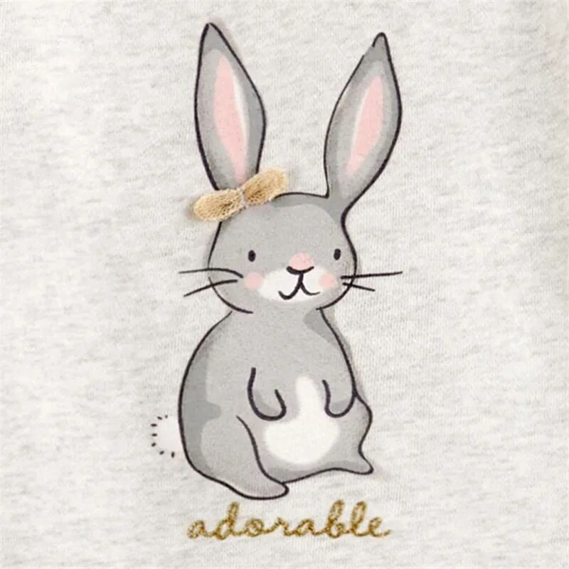 Jumping Meters Új érkezés Nyuszi pulóverek Lányoknak Őszi tavaszi ruhák Pamut gyerekruhák Hot Eladó sportingek