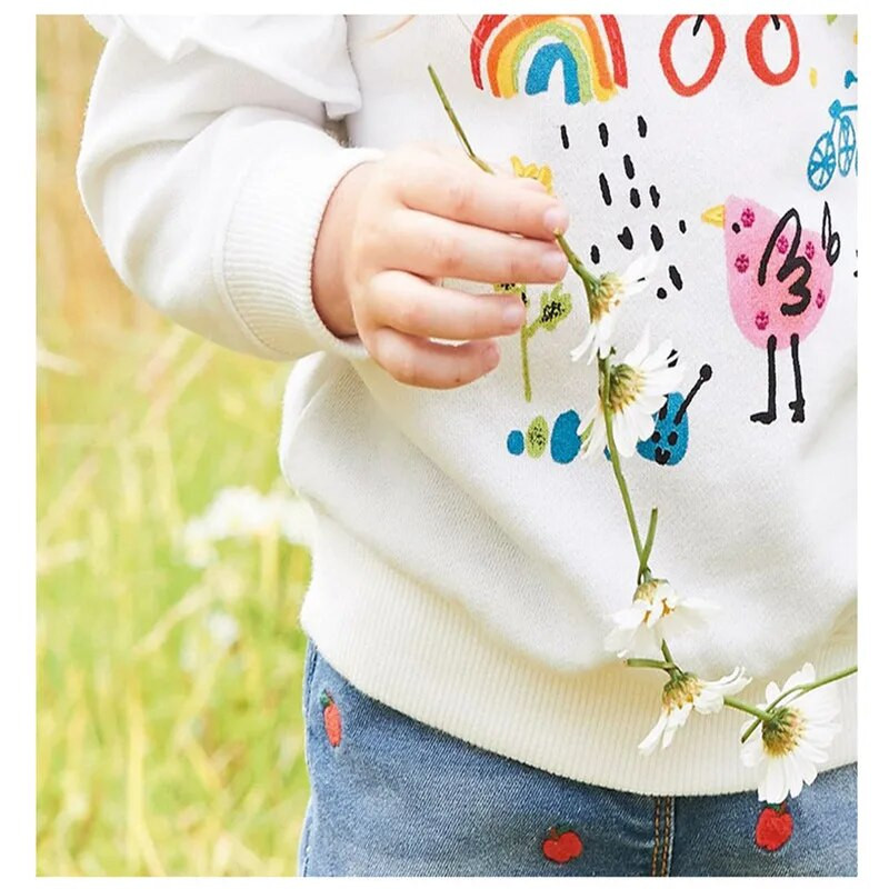 Jumping Meters Új érkezés Nyuszi pulóverek Lányoknak Őszi tavaszi ruhák Pamut gyerekruhák Hot Eladó sportingek