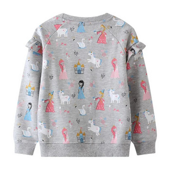 Jumping Meters Νέα άφιξη 2023 Rainbow Βρεφικά ρούχα Καυτά σε πωλήσεις μπλούζες για κορίτσια Φούτερ ρίγες μόδας για νήπια πουκάμισα με κουκούλα