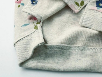 Пуловер за малки момичета Пуловер с дълги ръкави Детско облекло Есенни и зимни бебешки горнища на цветя с корсажна долна риза
