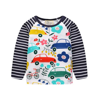 Little maven Baby Girls T-shirt Μακρυμάνικο βαμβακερό μαλακό φθινοπωρινό ρούχα Lovely Flower and Fox για νήπια κορίτσια Παιδιά 2 έως 7 ετών