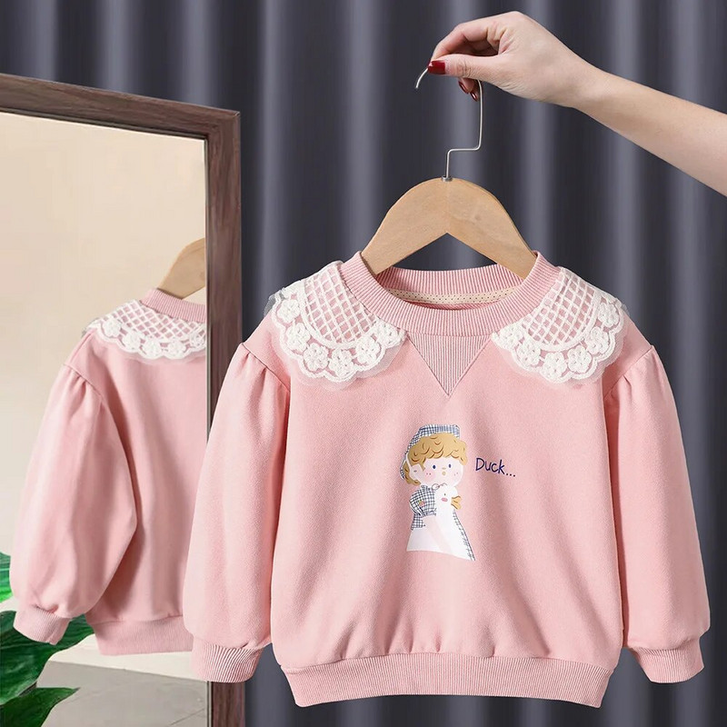 2022. gada rudens ziemas bērnu krekli Ziedu topi bērniem ar garām piedurknēm Bērnu sporta krekli Meiteņu Pollover Bērnu Virsdrēbes Apģērbi 1-6T