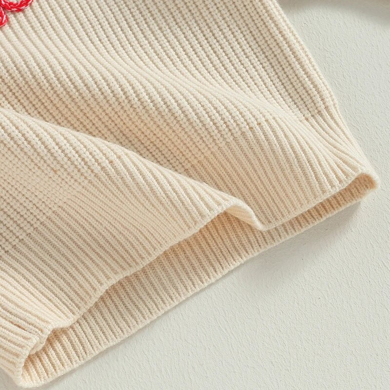 0-6Y Gyerekek Baba Lányok Fiúk Kötött Pulóver Őszi Téli Ruhák Hosszú ujjú Nyakú betűk Puha Meleg Kötött Pulóver Felsők