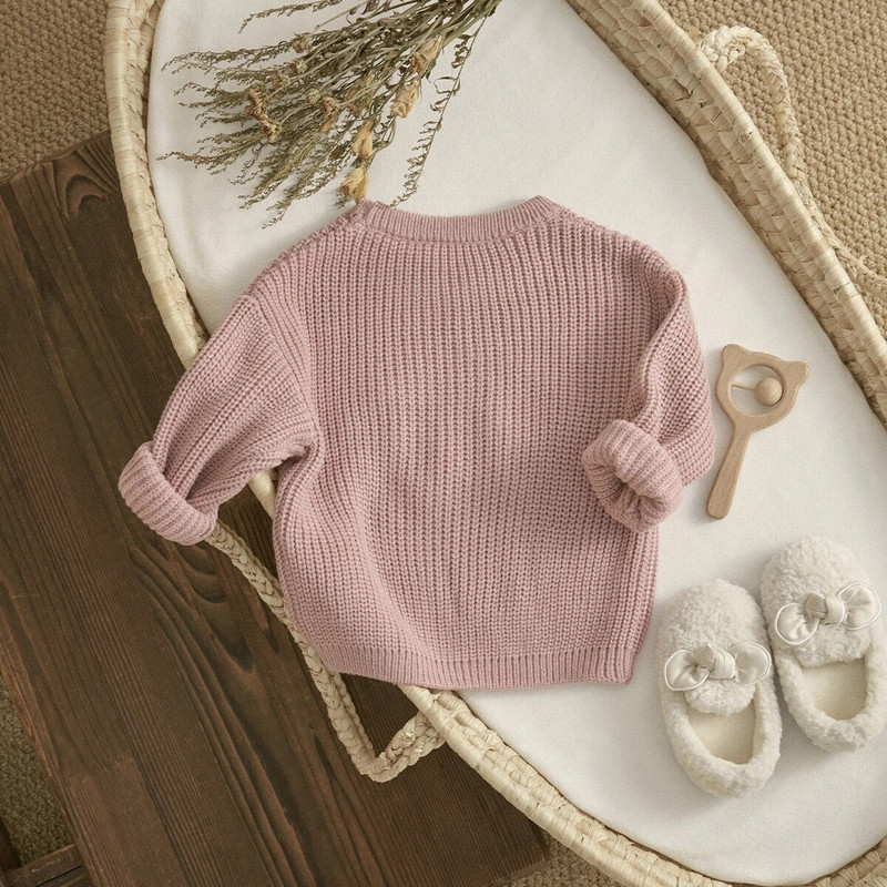Ma&baby 6M-3Y zīdaiņu toddler jaundzimušo meiteņu džemperi rudens ziema trikotāžas ar garām piedurknēm ar burtu ziedu puloveri Valentīna dienas topi