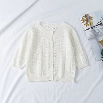 2023. g. Mode Jauns Bērnu jakas Plānas vasaras rudens adītas jakas Bērnu apģērbs