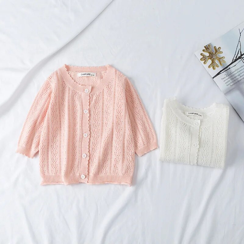 2023. g. Mode Jauns Bērnu jakas Plānas vasaras rudens adītas jakas Bērnu apģērbs