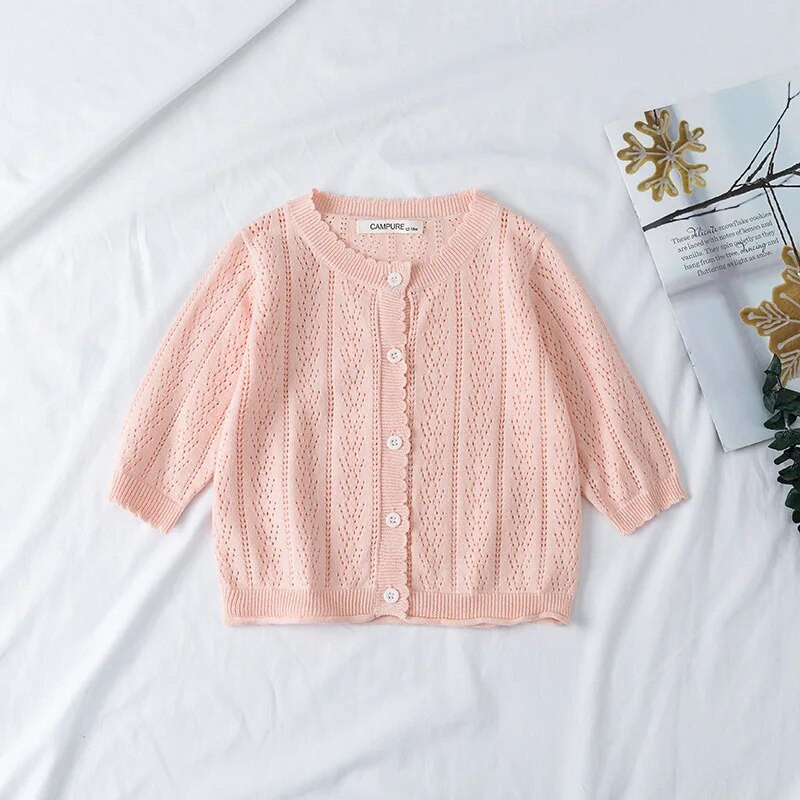 2023. g. Mode Jauns Bērnu jakas Plānas vasaras rudens adītas jakas Bērnu apģērbs