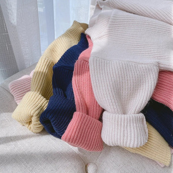 2020 New Baby Solid παιδικό πουλόβερ βρεφικά κοριτσίστικα ρούχα φθινοπωρινό νέο χρώμα καραμέλας O-λαιμόκοψη χαλαρό casual πουλόβερ πουλόβερ παλτό 3M-6Y