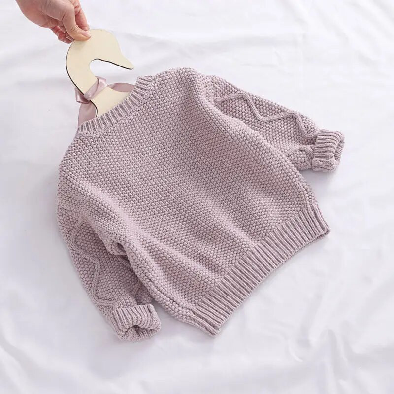 Vaikiškas mergaičių megztinis striukė pavasariui ir rudeniui nauja medvilnė vaikiška vilnonė megztinis paltas kūdikių megztinis kūdikiui 1 3 5 Y