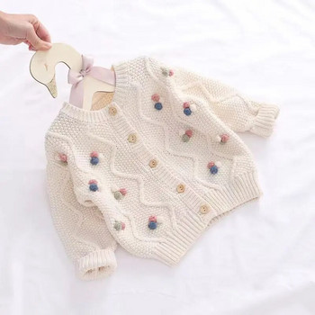 Παιδικό κοριτσίστικο ανοιξιάτικο φόρεμα Νέο μοντέρνο παλτό Καθαρό βαμβακερό μωρό πλεκτό Παιδικό πουλόβερ πουλόβερ μωρό πουλόβερ Ζακέτα