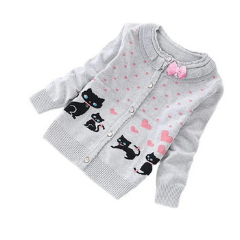 2022 Нови модни детски жилетки Прекрасни памучни пуловери за момичета 3-16 години Детски пуловер Модна памучна жилетка K8518