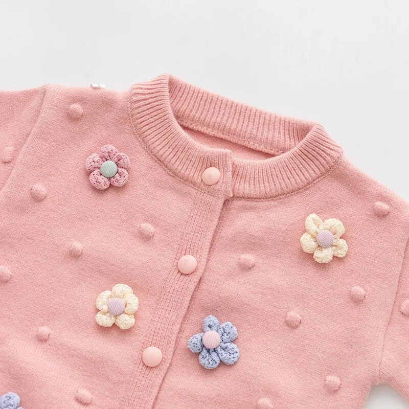 Lányok tavaszi és őszi kötött kardigán új lány matrica hosszú ujjú kardigán pulóver Lány pulóver kötött pulóver