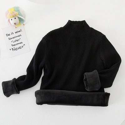 Ziemas bērniem Zēniem Zēniem Meiteņu Džemperi Ūdeles Samta Apkakle Pulovers Toddler Bērnu Silts Džemperis Zēniem Biezs Virsdrēbes 1-10G