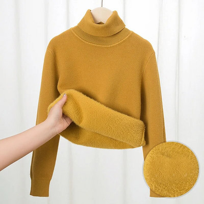 Ziemas bērniem Zēniem Zēniem Meiteņu Džemperi Ūdeles Samta Apkakle Pulovers Toddler Bērnu Silts Džemperis Zēniem Biezs Virsdrēbes 1-10G