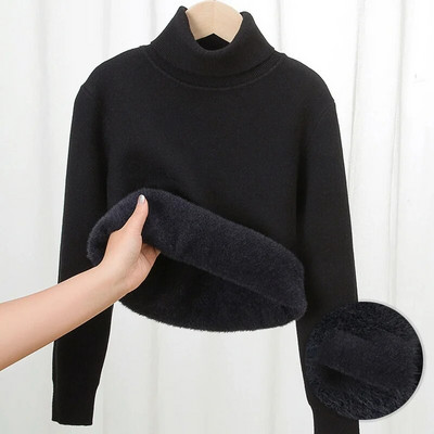 Ziemas bērniem Zēniem Zēniem Meiteņu Džemperi Ūdeles Samta Apkakle Pulovers Toddler Bērnu Silts Džemperis Zēniem Biezs Virsdrēbes 1-10G