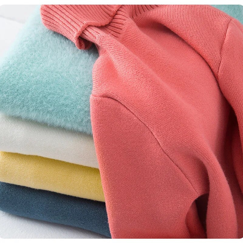 Ziemas bērniem Zēniem Zēniem Meiteņu Džemperi Ūdeles Samta Apkakle Pulovers Toddler Bērnu Silts Džemperis Zēniem Biezs Virsdrēbes 1-10G