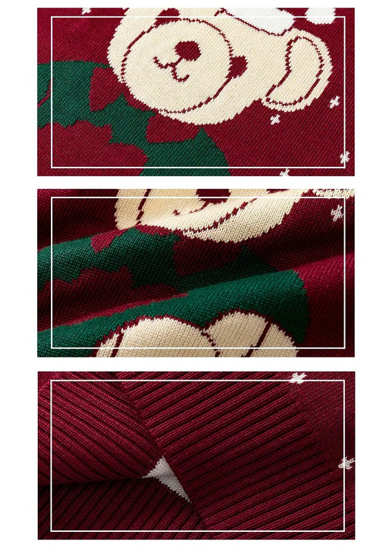 Jesenski i zimski dječji božićni pulover s podlogom za dječji pulover s malim medvjedom za djevojčicu, džemper s okruglim ovratnikom za dječaka, bez kapuljače