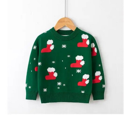 Ziemassvētku zēnu meiteņu džemperis rudens ziemas džemperis džemperis trikotāžas džemperis Ziemassvētku brieži aļņi bērnu džemperi trikotāžas topi