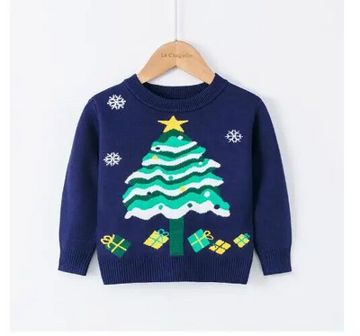 Ziemassvētku zēnu meiteņu džemperis rudens ziemas džemperis džemperis trikotāžas džemperis Ziemassvētku brieži aļņi bērnu džemperi trikotāžas topi