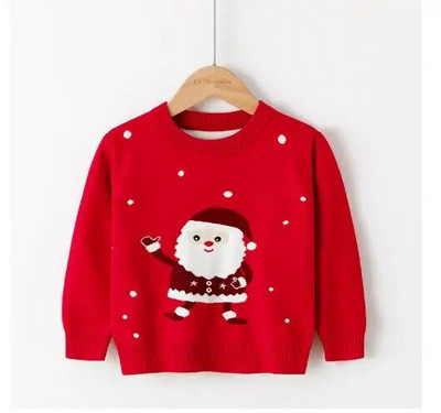 Ziemassvētku zēnu meiteņu džemperis rudens ziemas džemperis džemperis trikotāžas džemperis Ziemassvētku brieži aļņi bērnu džemperi trikotāžas topi