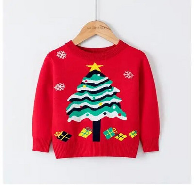 Ziemassvētku zēnu meiteņu džemperis rudens ziemas džemperis džemperis trikotāžas džemperis Ziemassvētku brieži aļņi bērnu džemperi trikotāžas topi