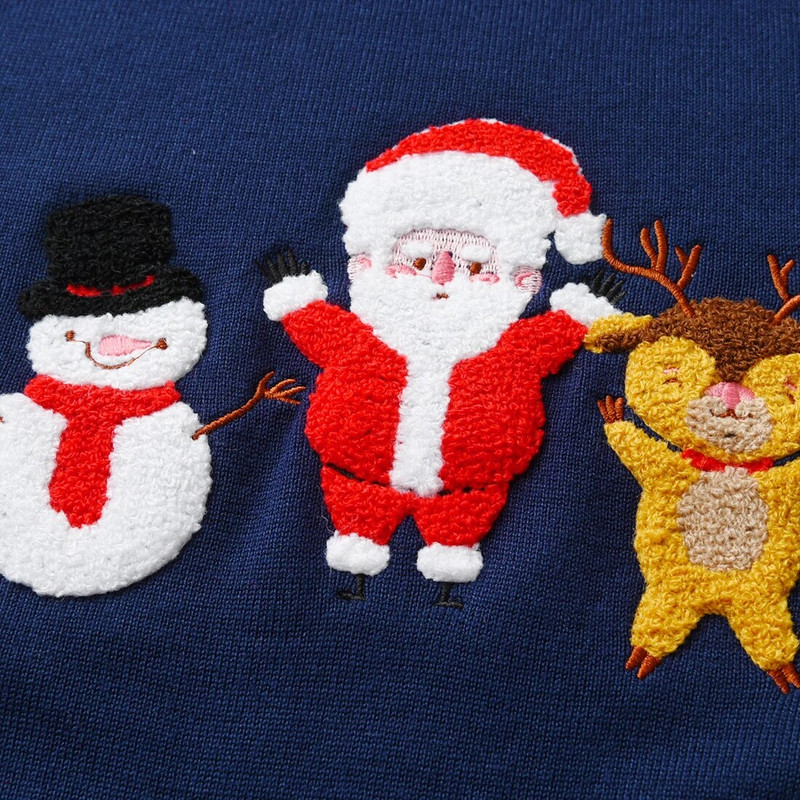 Mazuļu Ziemassvētku džemperis Brieža sniegpārsliņu apdruka Karikatūra Ziemassvētki Ziemassvētki Jaunais gads Bērnu apģērbi Rudens un ziemas bērnu trikotāžas tērpi