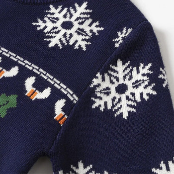 Ново есенно-зимно трикотажно облекло Elk Deer Бебешки пуловер за момичета за Коледа Бебешки пуловер