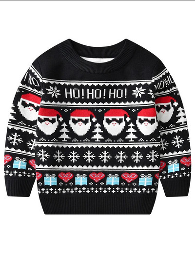 Rudens žiemos vaikiškas megztinis berniukui mergaitei megztas megztinis ilgomis rankovėmis šiltas animacinis filmas kūdikių kalėdiniai drabužėliai