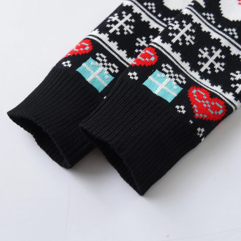 Rudens žiemos vaikiškas megztinis berniukui mergaitei megztas megztinis ilgomis rankovėmis šiltas animacinis filmas kūdikių kalėdiniai drabužėliai