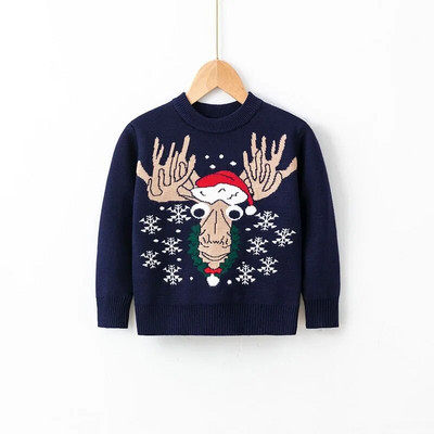 Rudens bērnu multfilma Ziemassvētki Mazuļi Meitenes Zēni Džemperis Apģērbs Trikotāža Pulovers Trikotāžas Džemperis Bērnu Ballīte Ikdienas Džemperi