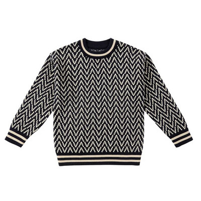 4 līdz 12 gadi bērni zēni meitenes ar ģeometrisku apdruku skujiņas džemperis bērnu tīņu bērnu modes rudens ziemas gadījuma trikotāžas džemperi