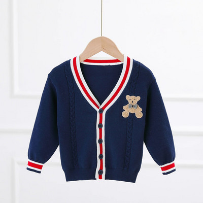 Bērnu apģērbi Rudens Ziemas Bērnu Trikotāžas Džemperi Zēniem Jaciņa Bieza Bērnu jaka Skolas Kokvilnas Mētelis Meiteņu Apģērbs