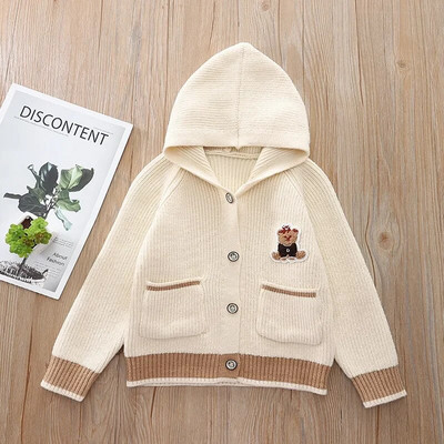 Ziemas bērnu jakas Trikotāžas jakas bērniem Silts zēnu Virsdrēbes Meiteņu Hoodies Pusaudžu Džemperis Apģērbs 1-10T