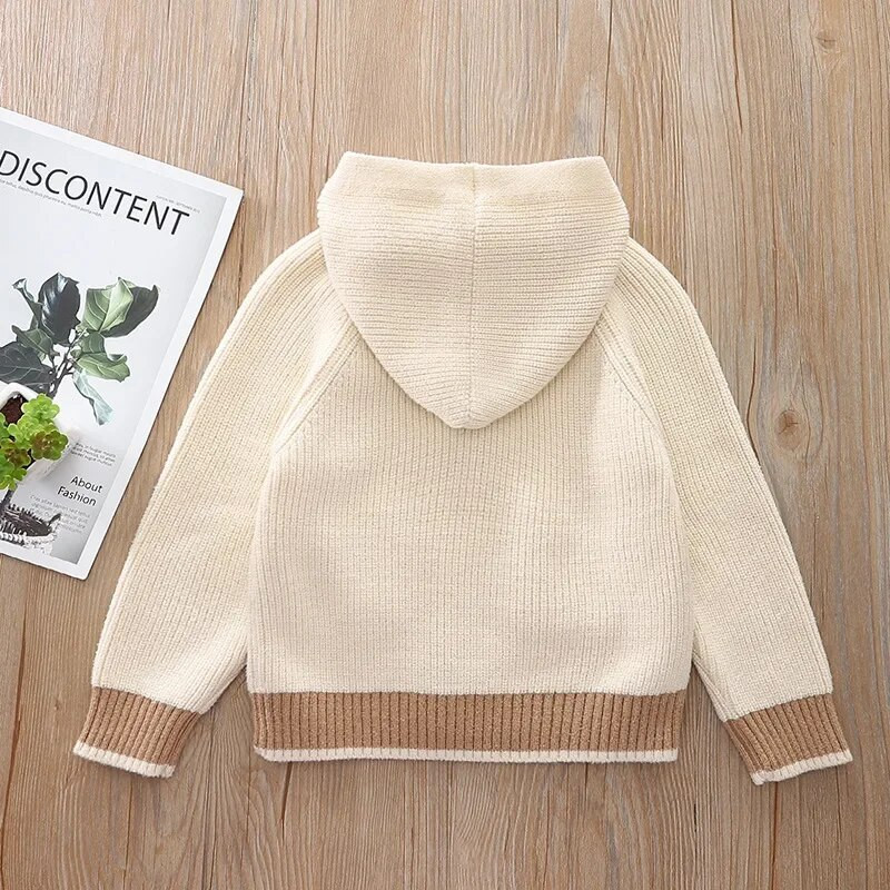 Ziemas bērnu jakas Trikotāžas jakas bērniem Silts zēnu Virsdrēbes Meiteņu Hoodies Pusaudžu Džemperis Apģērbs 1-10T